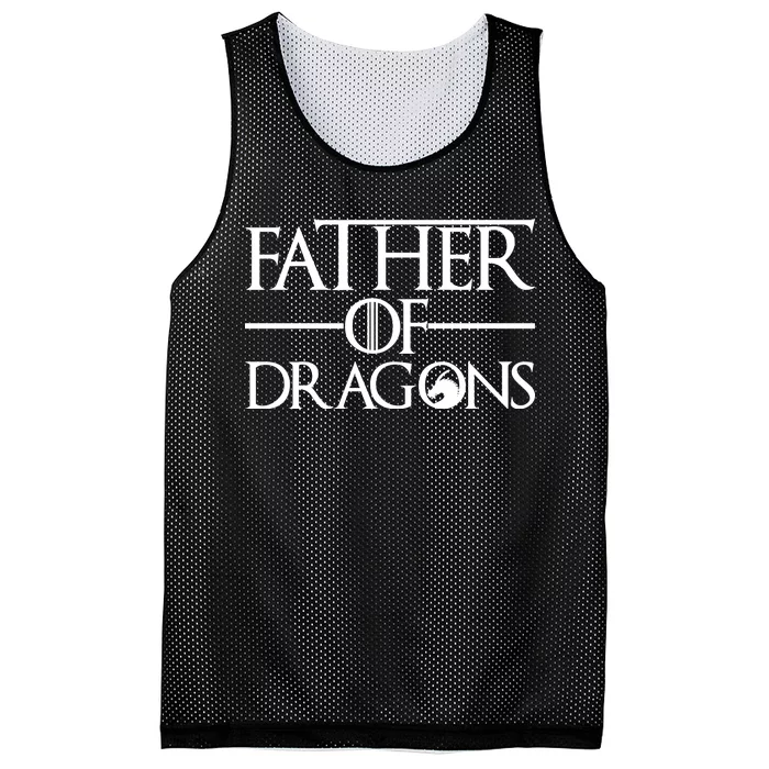 Father Of Dragons Funny Fathers Day Mesh Reversible Basketball Jersey Tank