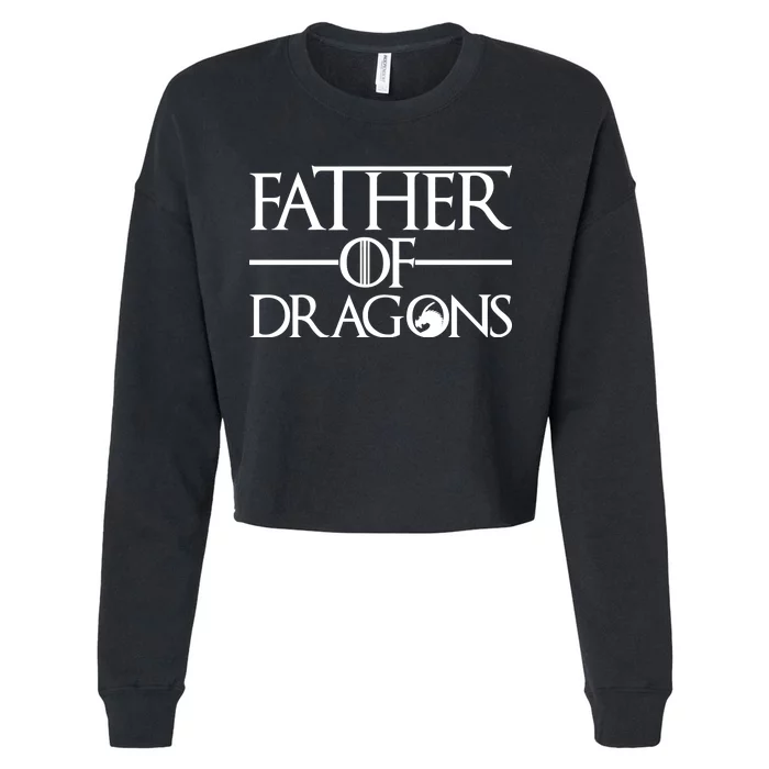 Father Of Dragons Funny Fathers Day Cropped Pullover Crew