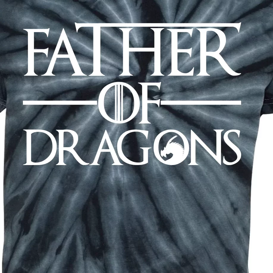 Father Of Dragons Funny Fathers Day Kids Tie-Dye T-Shirt