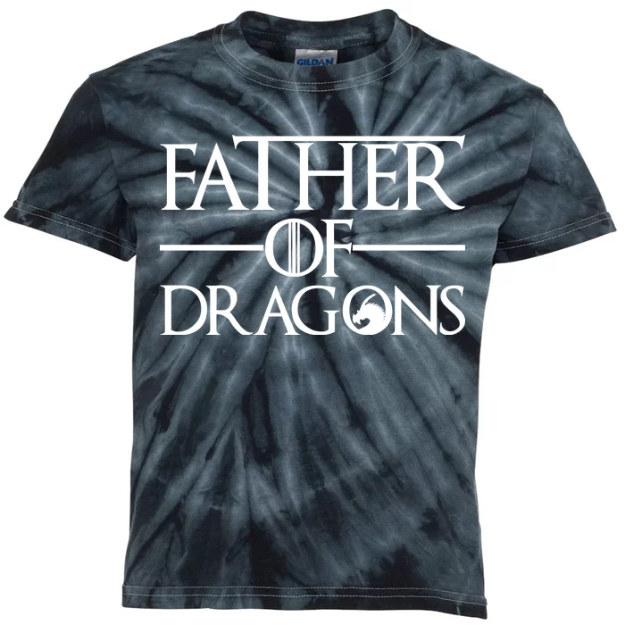 Father Of Dragons Funny Fathers Day Kids Tie-Dye T-Shirt