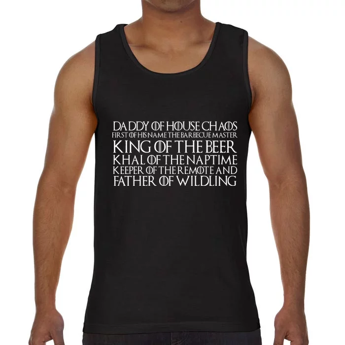 Father Of Wildling Daddy Of House Chaos Comfort Colors® Tank Top