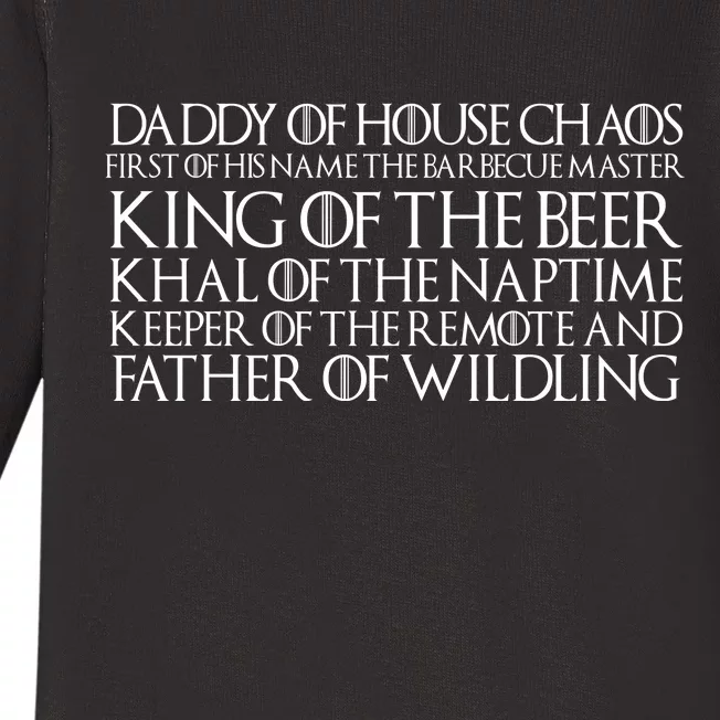 Father Of Wildling Daddy Of House Chaos Baby Long Sleeve Bodysuit