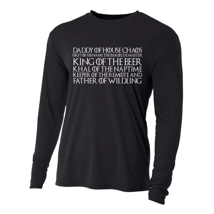 Father Of Wildling Daddy Of House Chaos Cooling Performance Long Sleeve Crew