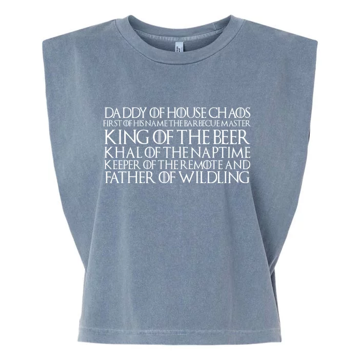 Father Of Wildling Daddy Of House Chaos Garment-Dyed Women's Muscle Tee