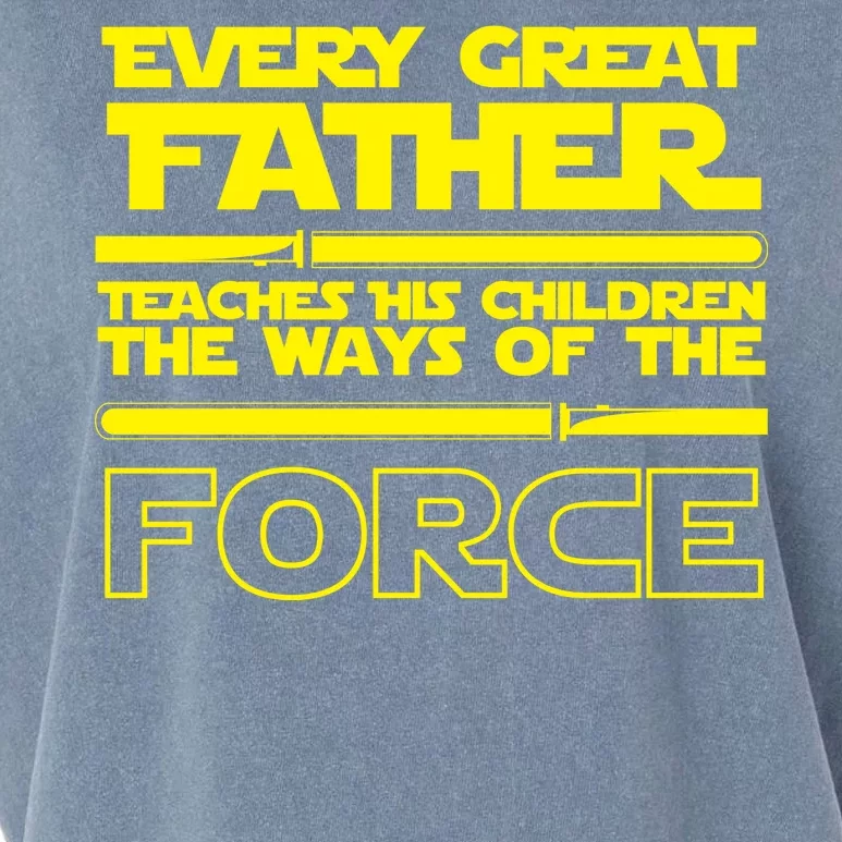 Father Teaches The Ways Of The Force Garment-Dyed Women's Muscle Tee