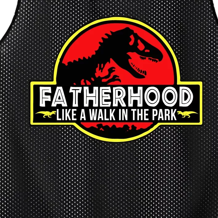 Fatherhood Like A Walk In The Park Mesh Reversible Basketball Jersey Tank