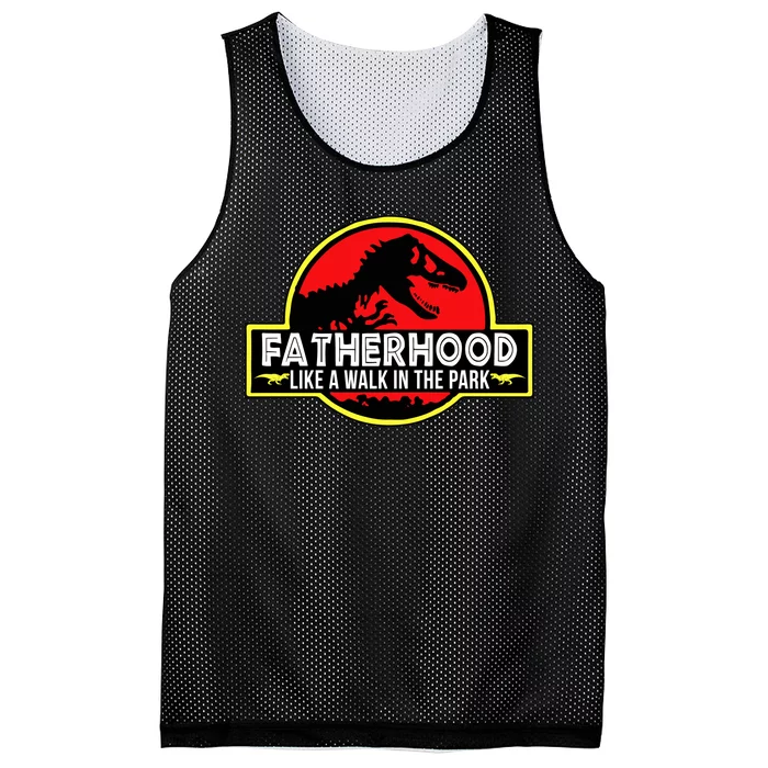 Fatherhood Like A Walk In The Park Mesh Reversible Basketball Jersey Tank