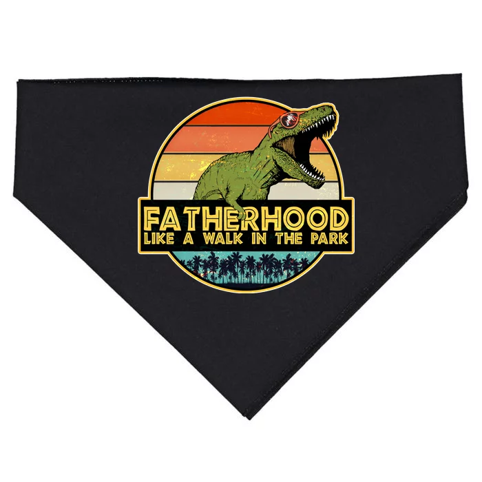 Fatherhood Like a Walk In The Park Fathers Day USA-Made Doggie Bandana