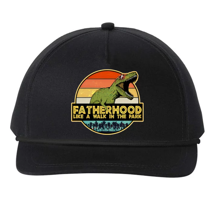 Fatherhood Like a Walk In The Park Fathers Day Snapback Five-Panel Rope Hat