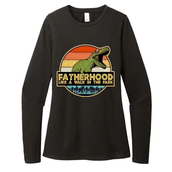 Fatherhood Like a Walk In The Park Fathers Day Womens CVC Long Sleeve Shirt