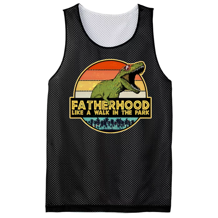 Fatherhood Like a Walk In The Park Fathers Day Mesh Reversible Basketball Jersey Tank