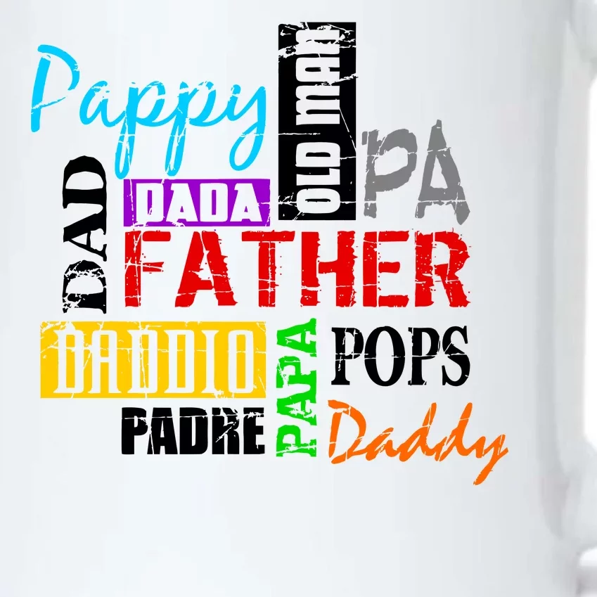 Father's Day Dad Daddy Papa Pops Names Black Color Changing Mug