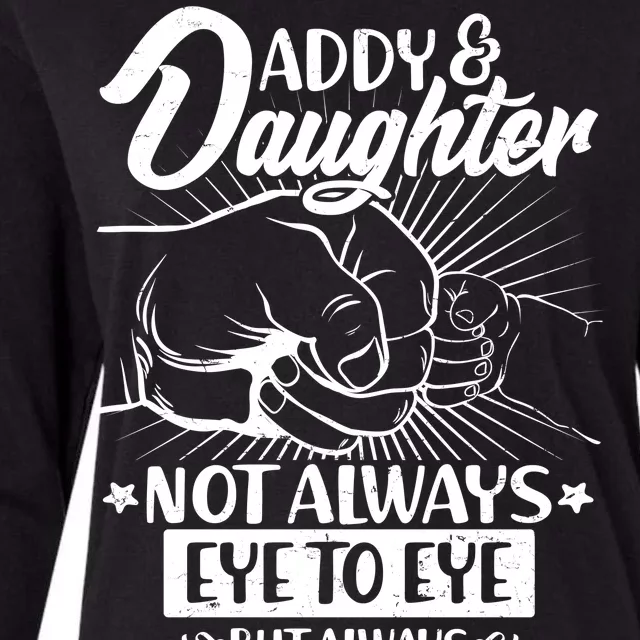 Father's Day Daddy & Daughter Fist Bump Womens Cotton Relaxed Long Sleeve T-Shirt