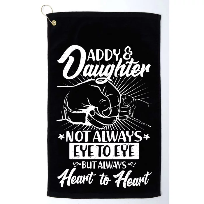 Father's Day Daddy & Daughter Fist Bump Platinum Collection Golf Towel