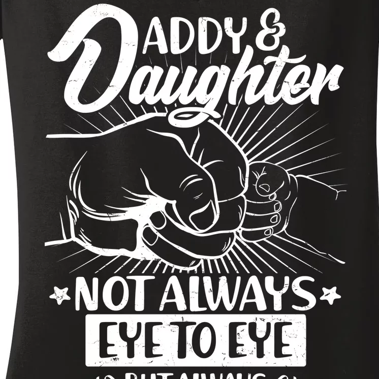 Father's Day Daddy & Daughter Fist Bump Women's V-Neck T-Shirt