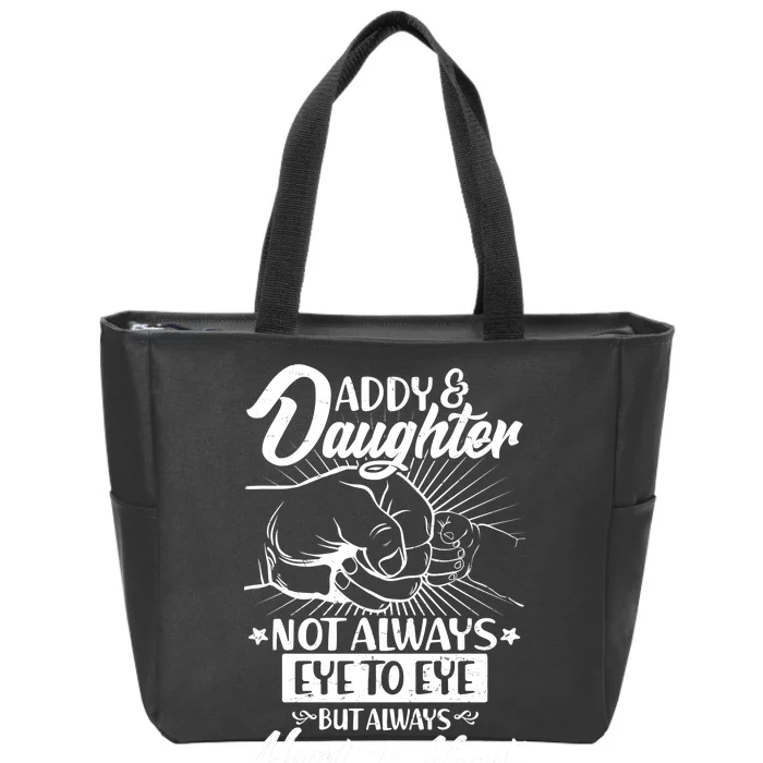 Father's Day Daddy & Daughter Fist Bump Zip Tote Bag