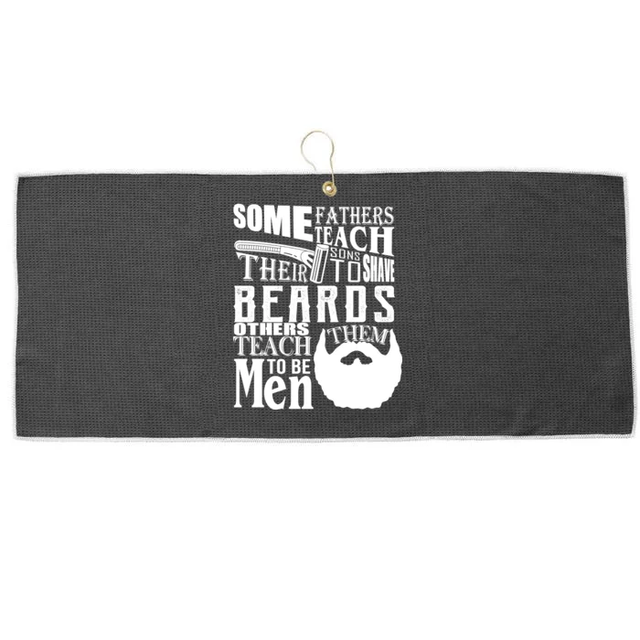 Fathers Teach Sons To Be Men Large Microfiber Waffle Golf Towel