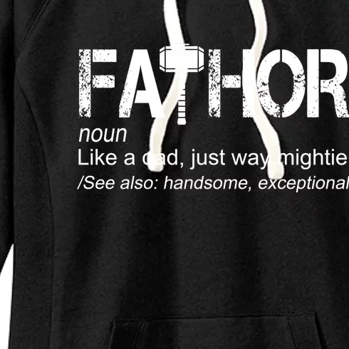 Fathor Like Dad Just Way Mightier Hero Women's Fleece Hoodie