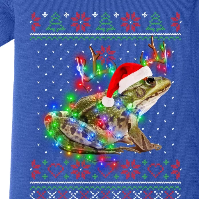 Frog Animal Ugly Sweater Christmas Puppy Animal Lover Funny Gift Baby Bodysuit