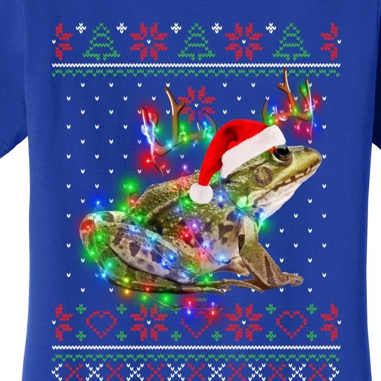 Frog Animal Ugly Sweater Christmas Puppy Animal Lover Funny Gift Women's T-Shirt