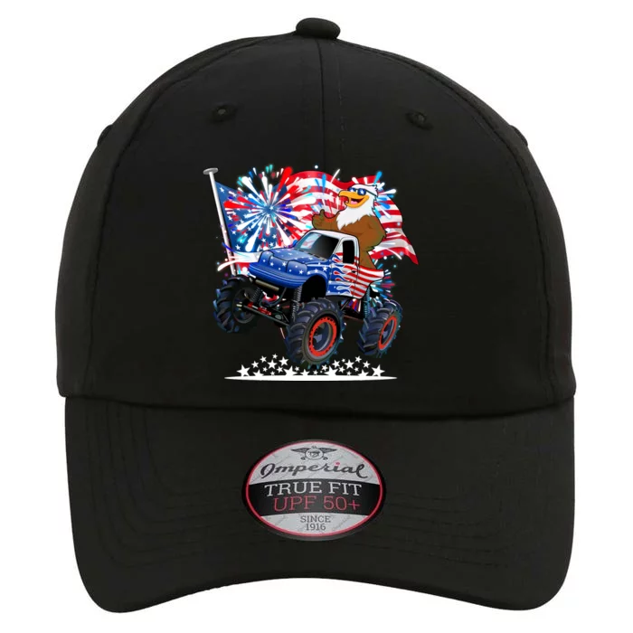 Funny American Usa Flag Eagle Monster Truck The Original Performance Cap