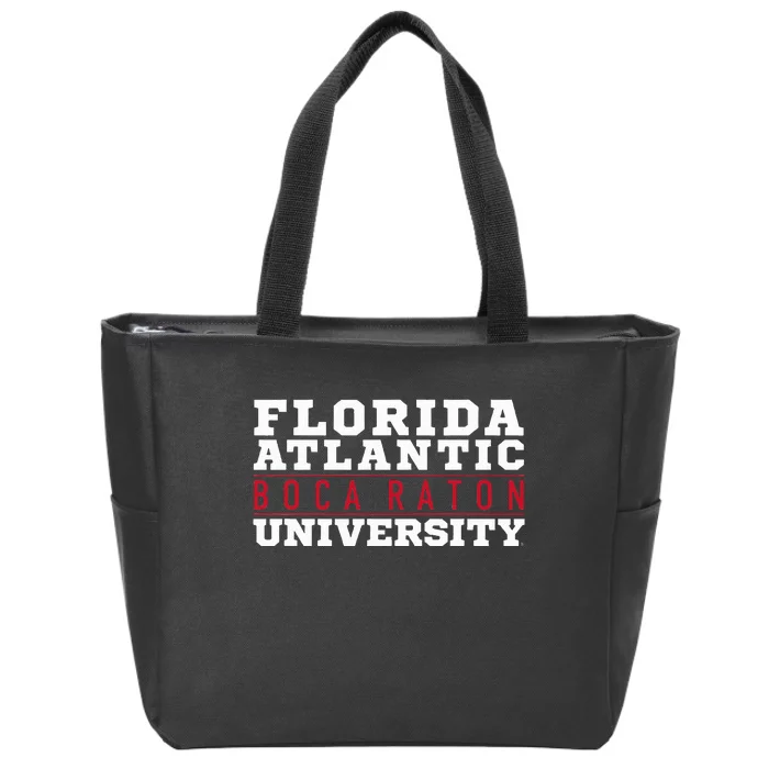 Florida Atlantic University Fau Owls Between The Lines Zip Tote Bag