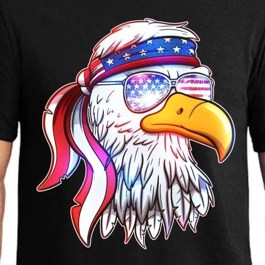 Funny American USA Flag Bandana Eagle Pajama Set