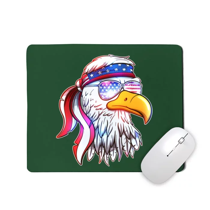 Funny American USA Flag Bandana Eagle Mousepad