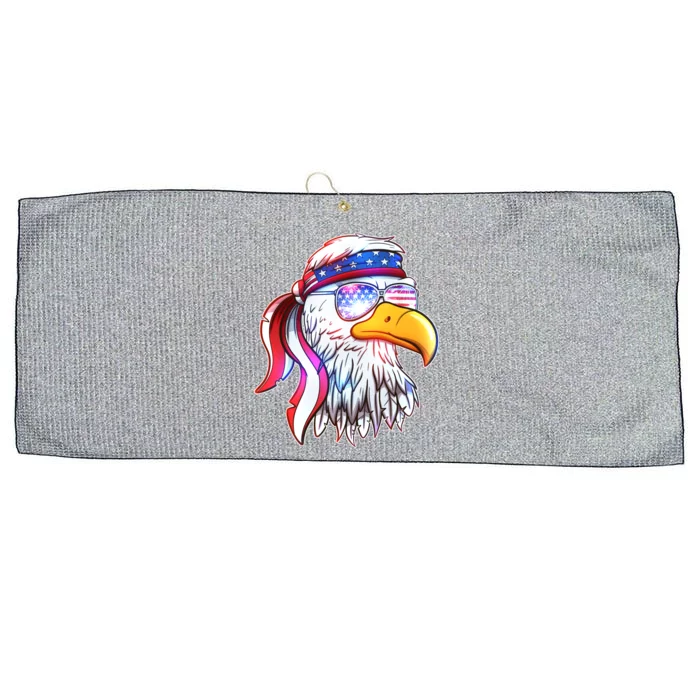 Funny American USA Flag Bandana Eagle Large Microfiber Waffle Golf Towel