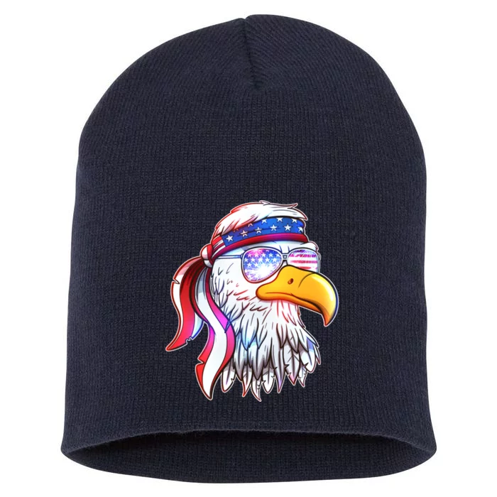 Funny American USA Flag Bandana Eagle Short Acrylic Beanie