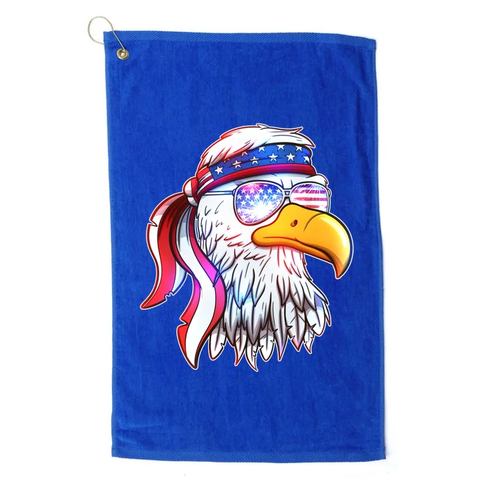 Funny American USA Flag Bandana Eagle Platinum Collection Golf Towel