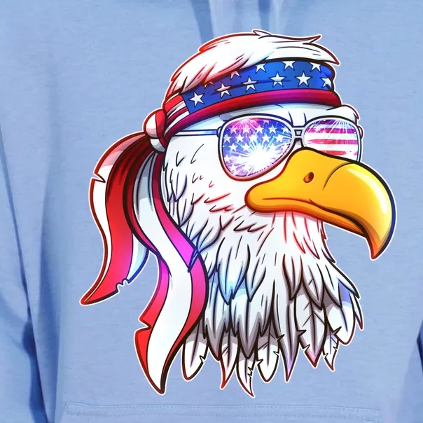 Funny American USA Flag Bandana Eagle Unisex Surf Hoodie