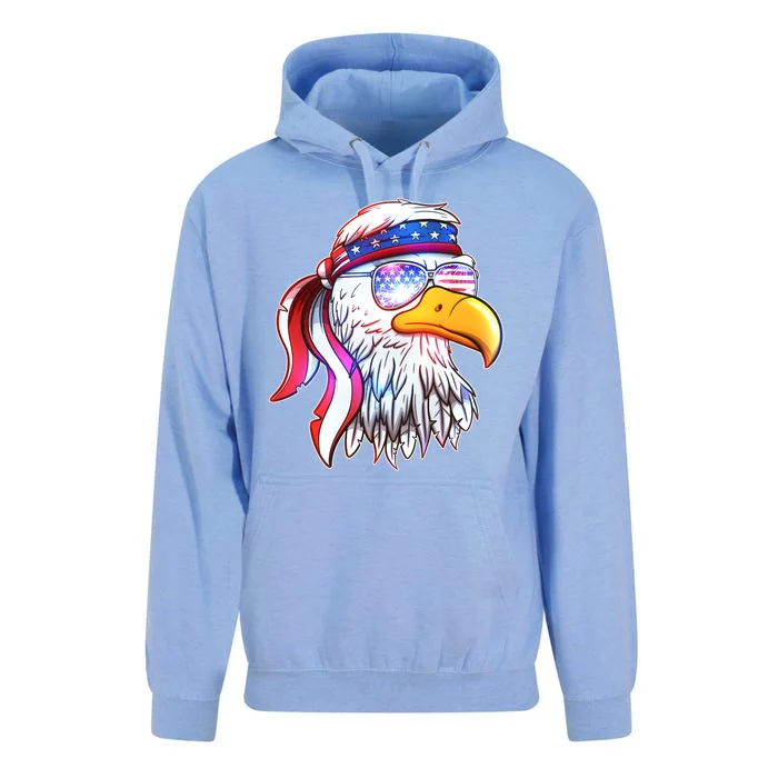 Funny American USA Flag Bandana Eagle Unisex Surf Hoodie