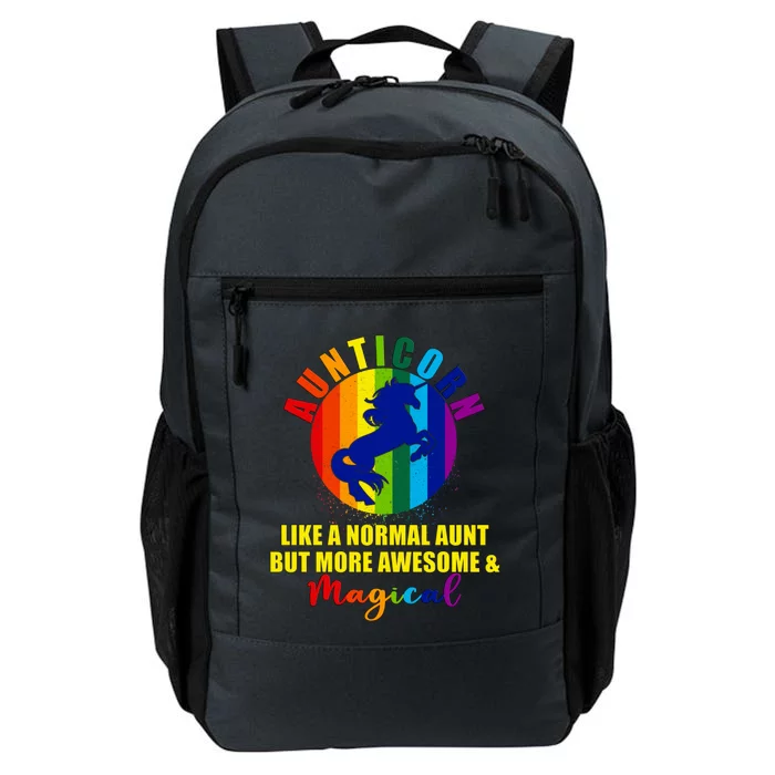 Funny Aunticorn Unicorn Cute Bright Rainbow For Aunt Gift Daily Commute Backpack