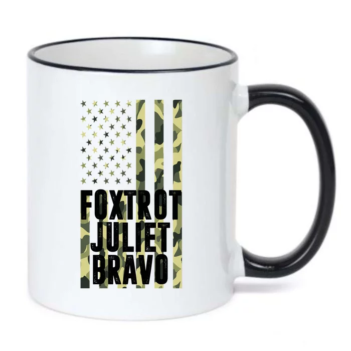 FJB Army Usa Flag Foxtrot Juliet Bravo Black Color Changing Mug