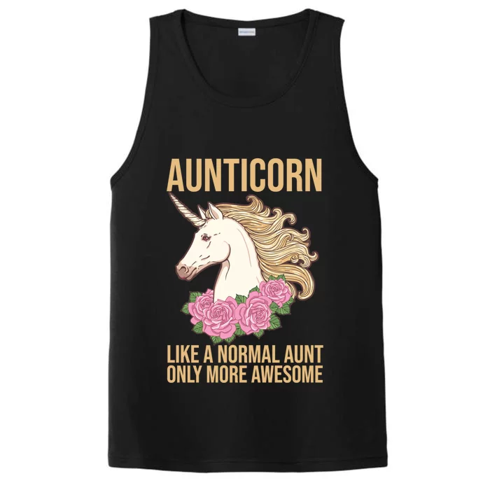 Funny Auntie Unicorn Cute Gift Aunticorn Aunties Costume Cute Gift Performance Tank