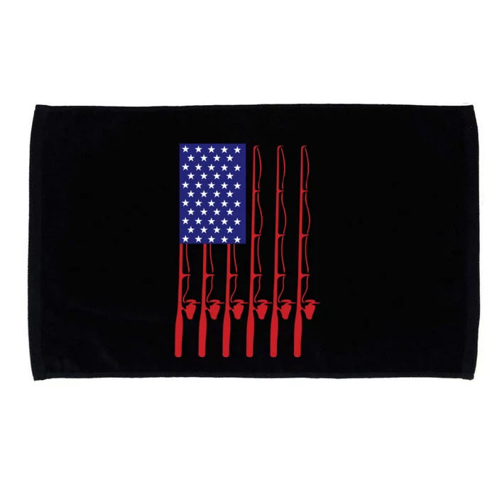 Fishing American USA Flag For Bass Fisherman Gifts Daddy Microfiber Hand Towel