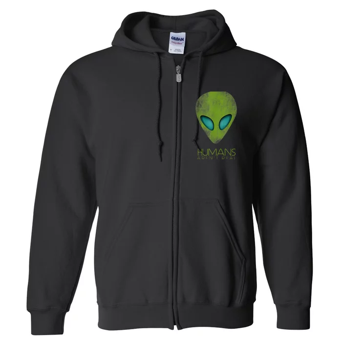 Funny Aliens UFO Full Zip Hoodie