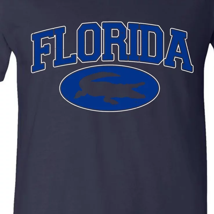 Florida Alligators University Team Logo V-Neck T-Shirt