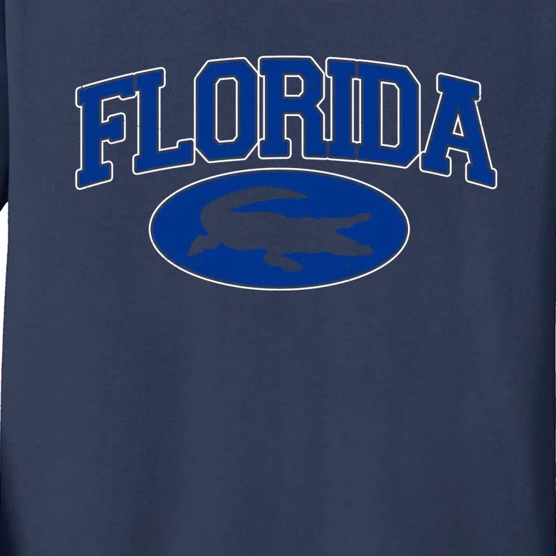 Florida Alligators University Team Logo Kids Long Sleeve Shirt