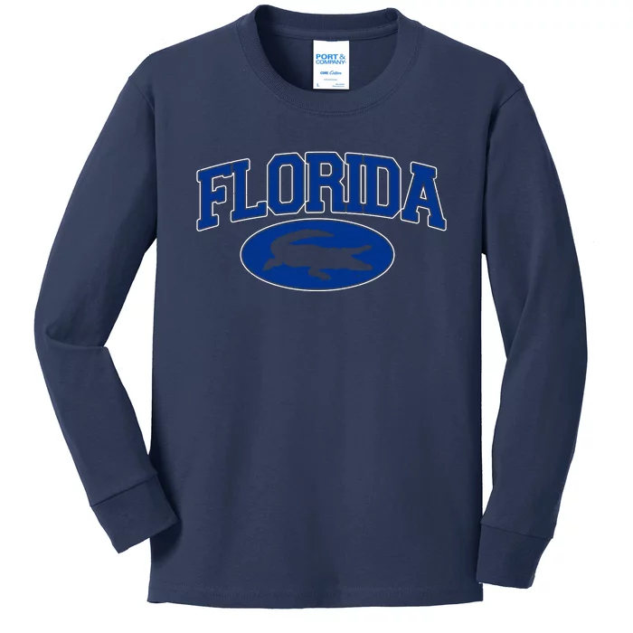 Florida Alligators University Team Logo Kids Long Sleeve Shirt