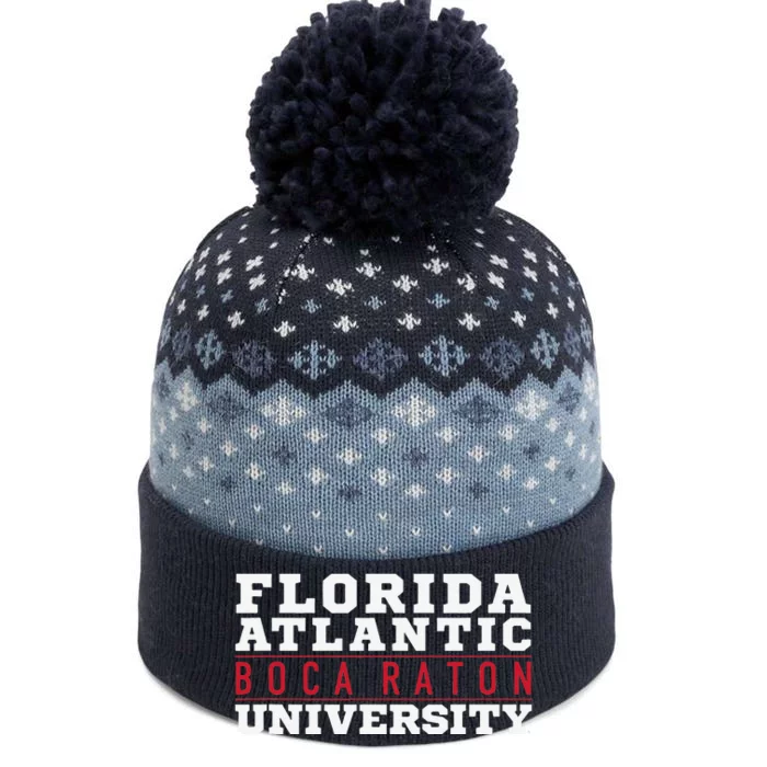 Florida Atlantic University FAU Owls Between The Lines The Baniff Cuffed Pom Beanie