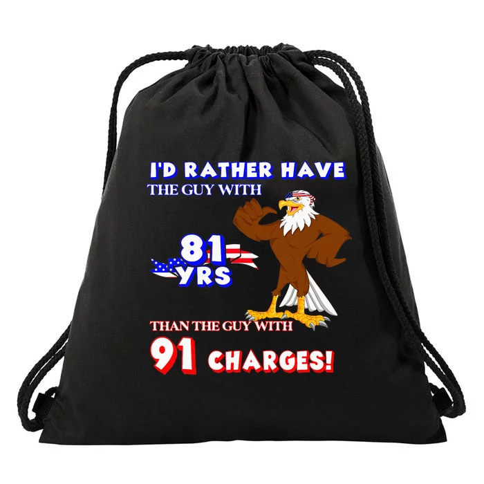 Funny American Usa Political Election 2024 Pro Joe Biden Drawstring Bag