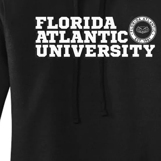 Florida Atlantic University FAU Owls Block Text Women's Pullover Hoodie