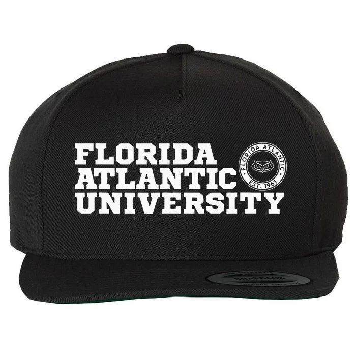 Florida Atlantic University FAU Owls Block Text Wool Snapback Cap