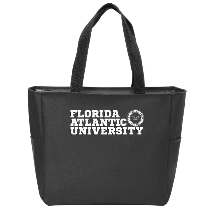 Florida Atlantic University FAU Owls Block Text Zip Tote Bag