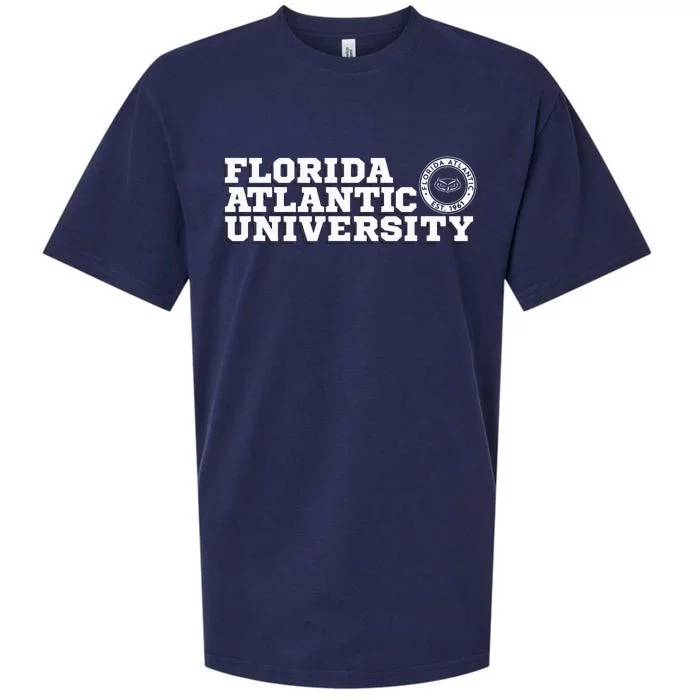 Florida Atlantic University FAU Owls Block Text Sueded Cloud Jersey T-Shirt