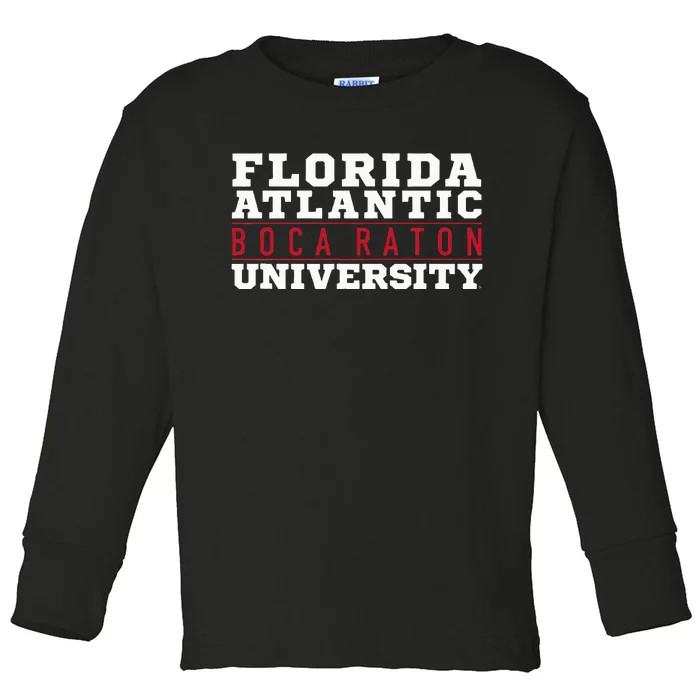 Florida Atlantic University Fau Owls Between The Lines Toddler Long Sleeve Shirt