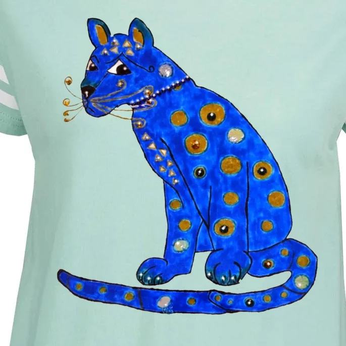 Funny ABBA Ugly Blue Cat Enza Ladies Jersey Football T-Shirt