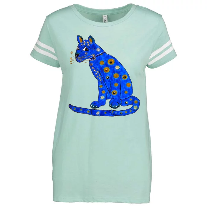 Funny ABBA Ugly Blue Cat Enza Ladies Jersey Football T-Shirt